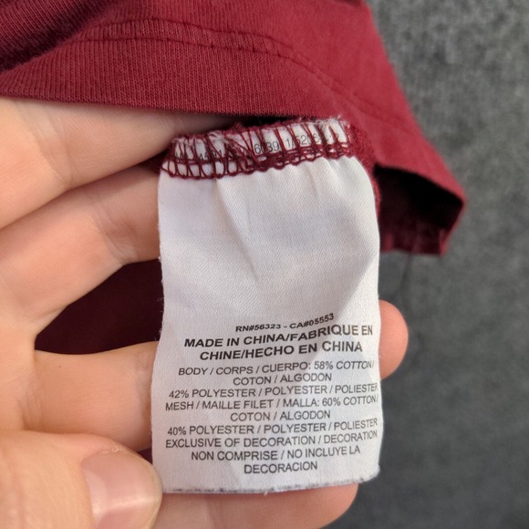 Nike Dri Fit Men's T Shirt Red Size L PolyCotton Triangle Logo - Picture 14 of 14